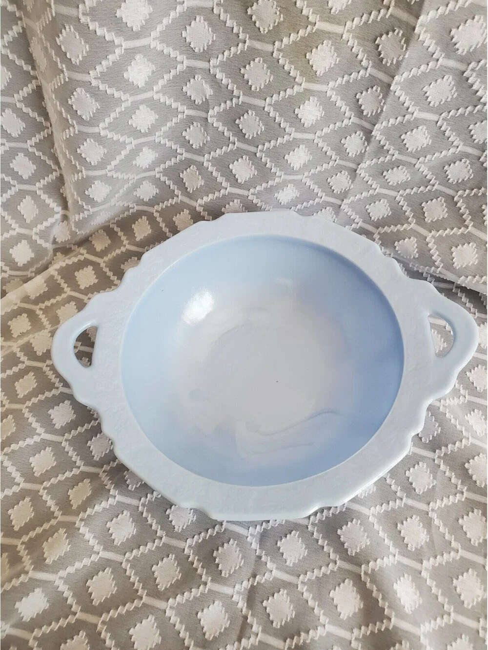 Vtv Jeanette Glass Cherry Blossom Blue Bowl